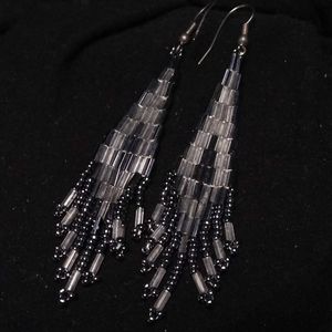 Handmade vintage seed bead earrings